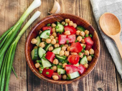 healthy salad with chickpeas