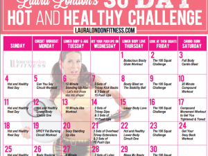 30 Day Workout Calendar ⋆ Laura London Fitness