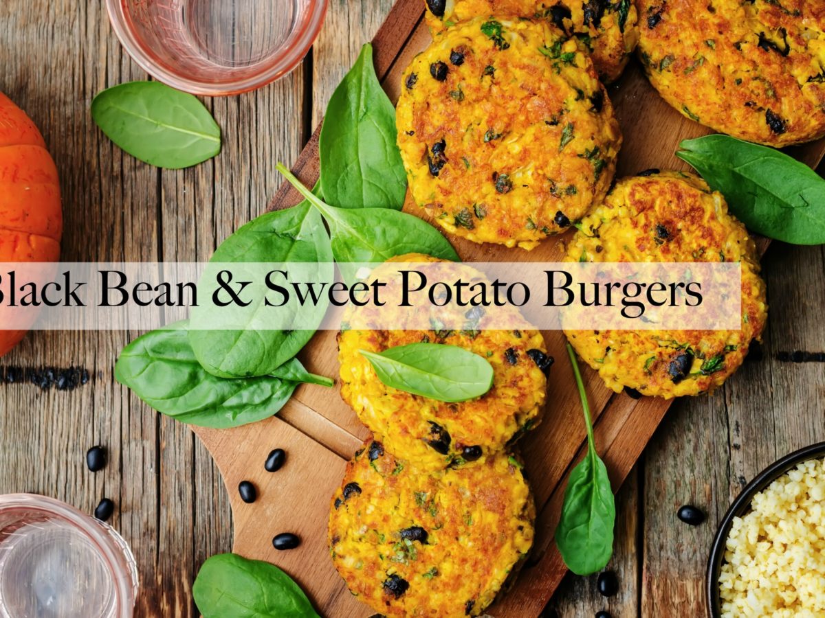 Black Bean & Sweet Potato Burger | Laura London