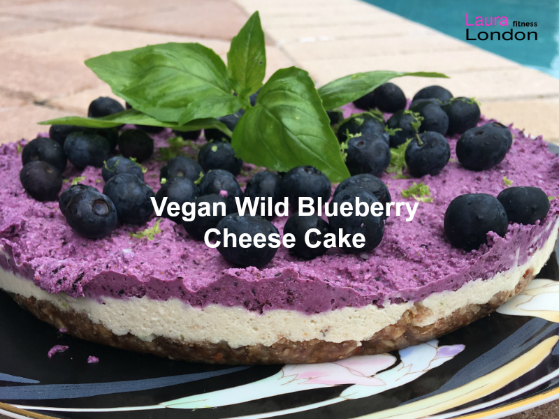 Vegan Wild Blueberry Lime Cheesecake | Laura London Fitness