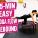 15 Minute Beginner Yoga Flow Rebounding Workout for Women